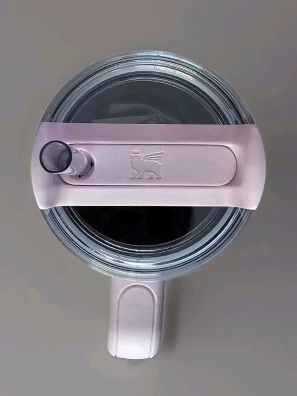 Stanley Pink Holographic Logo Travel Tumbler with Handle - Picture 3 of 4